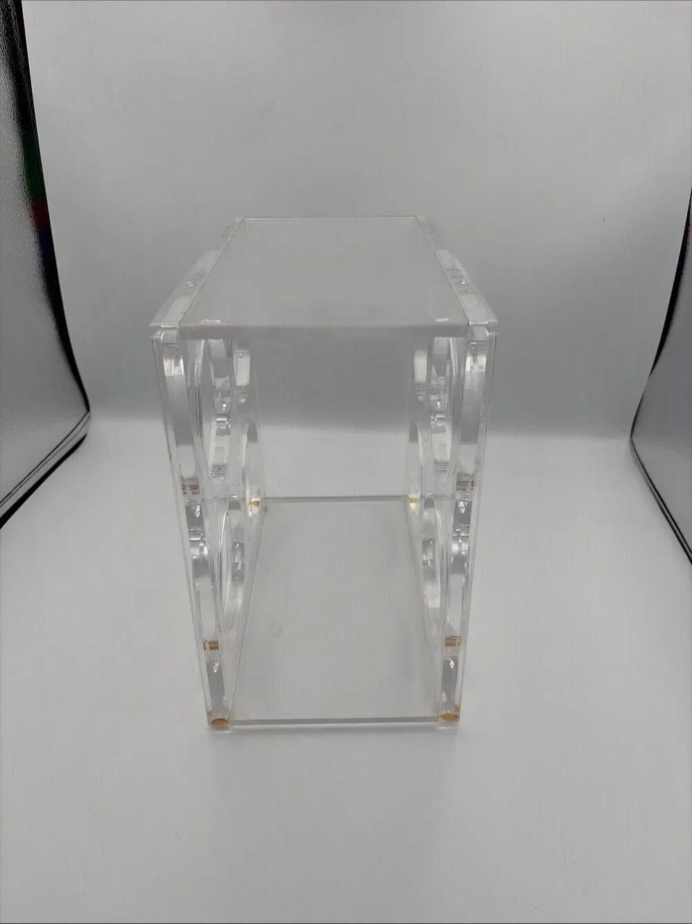 Lucite Clear Acrylic 4 Bottle Wine Rack Holder Mid Century Modern